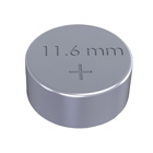 thru hole and surface mount retainers for 11.6mm coin cell batteries